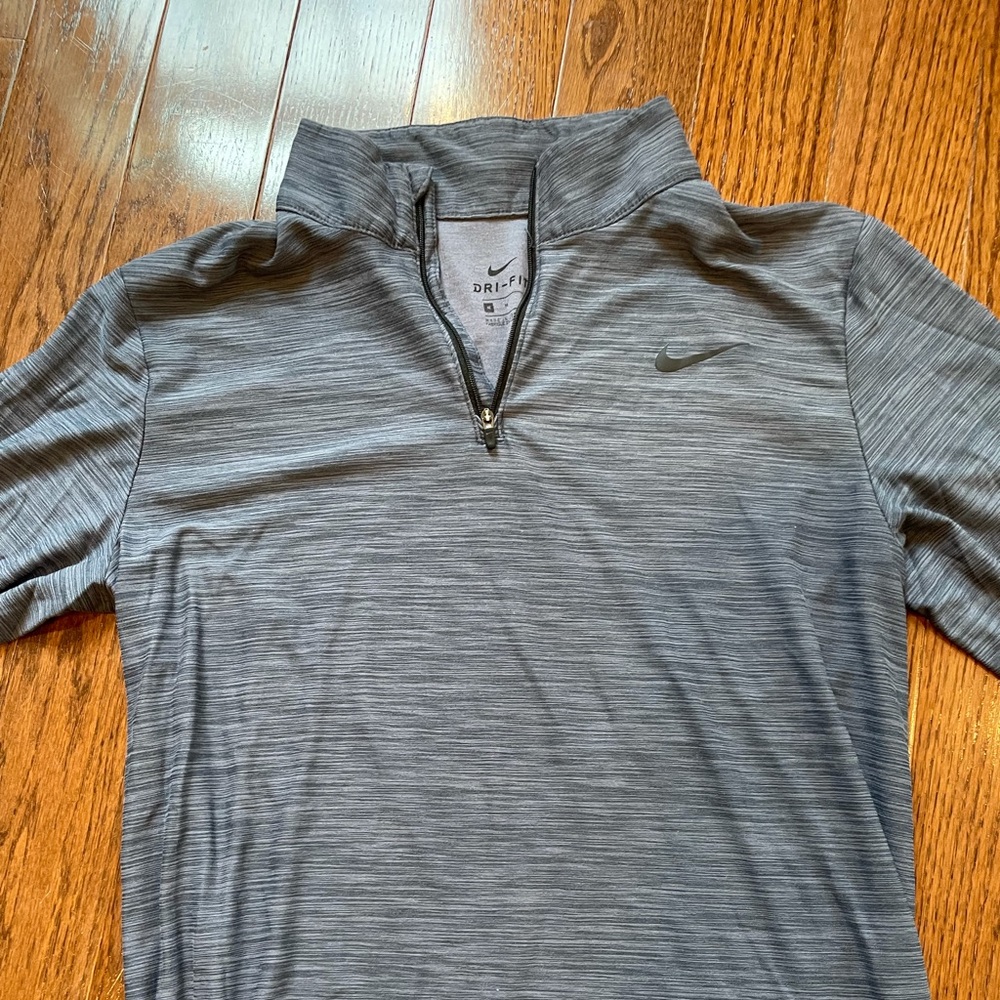 MENS Nike dri fit 1/4 zip - heathered navy size m